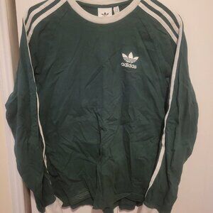 Dark green adidas long sleeve top size small